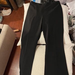Black pants with front slits